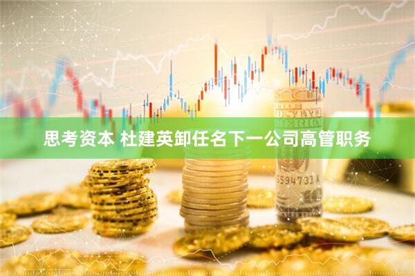 思考资本 杜建英卸任名下一公司高管职务